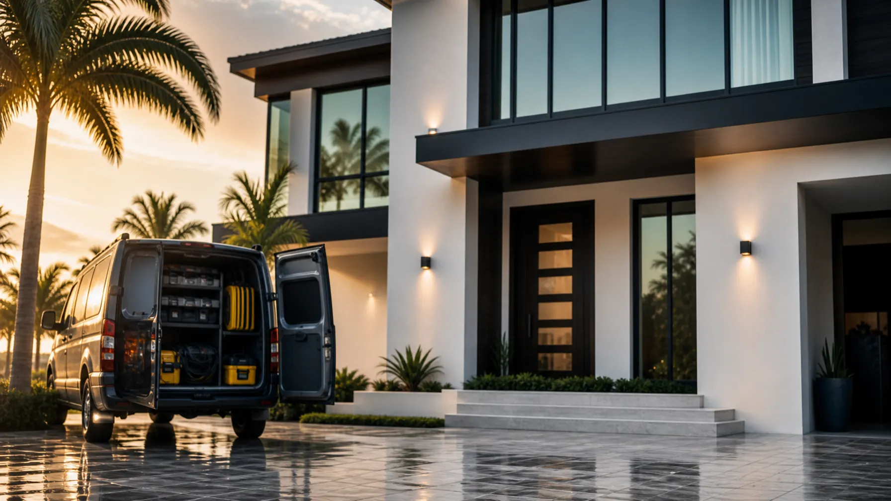 A&V Power Pro electricians and service truck ready for jobs across Naples and Southwest Florida